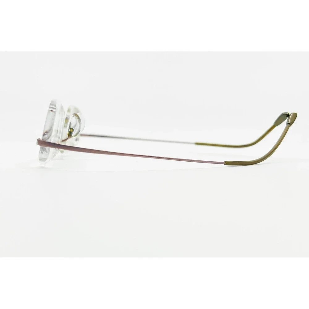 Silhouette Rimless Eyeglasses Mens Purple Titanium Minimalist Frame 45324
